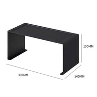 Black Iron Kitchen Organizer Rack, Minimalist Shelf