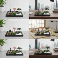 Tabletop Zen Garden Rectangular Desktop Zen Garden Divided for Office