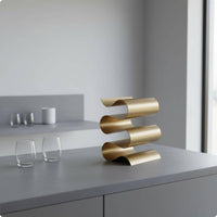 S-Shaped Wine Rack Sculptural Display Stand Space Saving