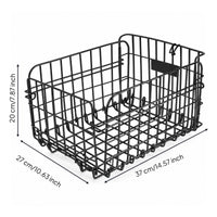 Bike Rear Basket Reflective Foldable Cycle Basket Sturdy for Cyclists, Grocery Shopping