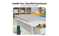 Kids Construction Brick Table Construction Brick Play Table Educational Toy for Young Children, Preschoolers, Playroom, Bedroom, Living Room