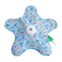 Cat Toy with Play Mat Feathered Feather Teaser Cat Toy Low-Height for Kittens