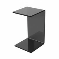 C-Shaped Side Table Transparent Look C-Shaped Table Multi-Purpose for Bay Window
