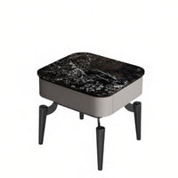 Single-Drawer Nightstand Light Luxury Bedside Table Modern Design for Homeowners