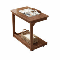 Mobile with Lockable casters C-Shaped Snack Table Space-Saving Design Rolling C-Shaped Stand Slides Under Sofa or Bed Household Furniture Multi-Functional for Apartment Dwellers, Remote Workers, Living Room, Small Spaces, Home Office, Bedroom