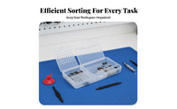 Transparent Compartment Case With Lid Parts Container Portable for Craft Room