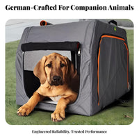 Foldable Fabric Pet Crate Portable Dog Kennel Water-Resistant Base for getaway