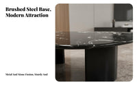 2 Pieces Nesting End Tables Italian Design Coffee Table Set Irregular Shape Easy Assembly for Interior Designers, New Movers