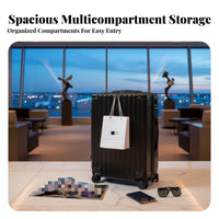 20 Inch Carry-on Luggage Sturdy Wheeled Trolley Case Combination Lock for Women
