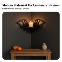 Halloween Nocturnal Wall Shelf | Hollow Cut Structure, Wooden Shelf with nocturnal-creature, for Bedroom