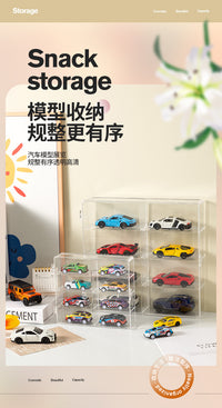 厂家直销1：32汽车模型收纳盒 展示柜置物架 风火轮防尘透明车盒