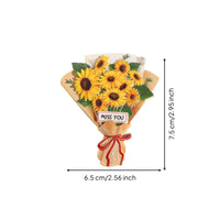 Yellow Flower Bouquet Refrigerator Clip Vibrant Resin Flower Magnets Floral