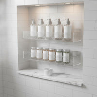 2 Pieces Acrylic Floating Shelf Complimentary Installation Wall Mounted