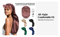 Friction-Reducing Long Hair Cap | guarding Overnight Wear, Tube Bonnet, for Sleeping