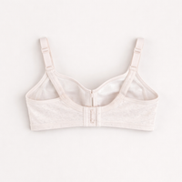 Sleep Bra with Wide Shoulder Straps for Mature Women, Full Coverage Comfort Design with Three Row Hook Closure, Non Wired Loungewear Style