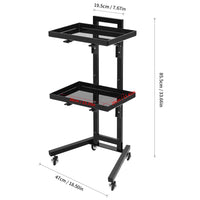 Stainless Steel Hairdressing Cart, Multifunctional Folding Movable for Cutting, Dyeing, Perming, Barber Shop Tool Cart, Salon Special
