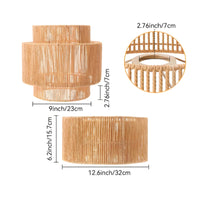 Woven Paper Rope Lampshade Handmade Retro Rope Light Shade Vintage for Homestay