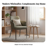 Upholstered Armchair Sturdy Frame Upholstered Scoop Chair Easy to Clean