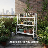 Tiered Flower Ladder unattachedstanding Multi-Tier Ladder Stand Space-Saving for Patio