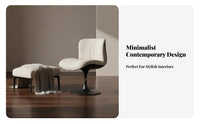 Italian and fashion rotating Dining Chair Light Luxury Household Furniture Minimalist Design Padded Armchair Fully Upholstered for Restaurant Owners, Interior Designers, Office Workers, Kitchen, Coffee Shop, Living Room, Lounge