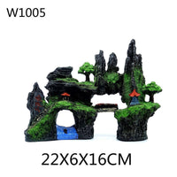 Aquarium Decoration Simulated Water Plants and Rockery Set