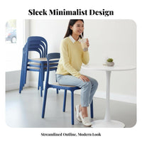 Molded Armchair Stackable Dining Chair Indoor & Outdoor Use Easy to Clean for Homeowners