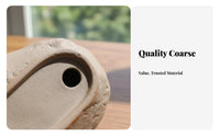 Natural Look Faux Stone Flower Pot With Drainage Hole Ceramic Succulent Pot Vintage Rustic Design Irregular Rock-Like Planter Minimalist Design for Plant Lovers, Office Workers, Hobbyists, Desktop, Living Room, Balcony, Windowsill