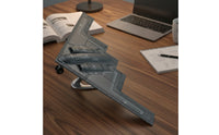 Highly Detailed B2 Aircraft Building Blocks Display Stand Included Stealth Aircraft Assembly Kit Pre-Colored Parts Toy Rolling Wheels for Collection Shelf