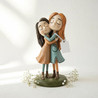 Hugging Sisters Statue Birthday Gift Sister Embrace Figurine Symbolic for Women