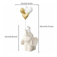 Elephant Statue Gift Idea Cute Elephant Figurine Easy to Clean for Tv Stand