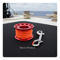 SMB Reel Includes Double Ended Bolt Snap Diving Spool Reel Anti-Snarl Swivel