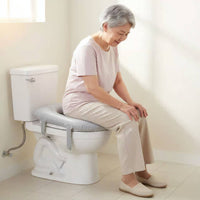 Inflatable Toilet Seat Pad Easy to Clean Suction Disc Toilet Seat Cover Individual Care Aid for People with Disabilities