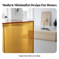 Colored Acrylic Cube Table Built-in Magazine Holder Clear Occasional Table