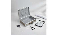 Aluminum Briefcase Construction Metal Hard Shell Case Reinforced Corners Portable Tool Case for Photographers, Sample Display, Business Travel