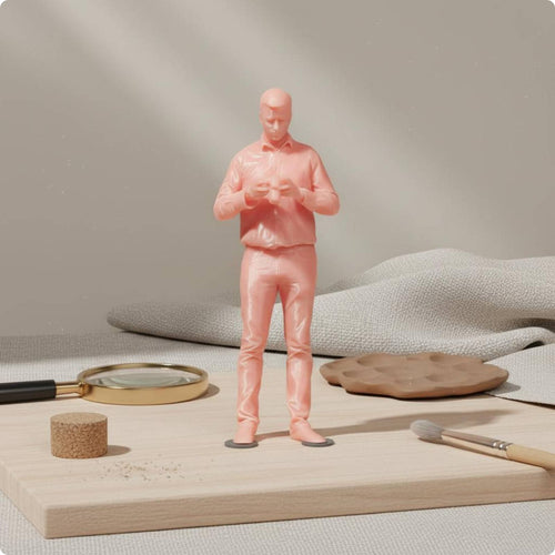 Photographer Miniature High Intricate Camera Man Statue Detailed for Photo Set