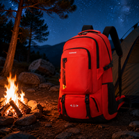70L Hiking Backpack Rucksack Air Mesh Breathable Unisex Nylon Water Resistant
