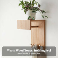 Wooden Peg Rail Nordic aesthetic Coat Hanger Functional Decor for Entrymanner, Bathroom
