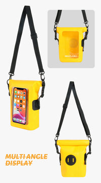 New Waterproof Bucket Bag with Phone Pouch, 2L Outdoor Beach Swimming Rafting Bag