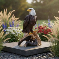 Eagle Sculpture Realistic Details Eagle Garden Ornament Weathered Look for Park