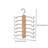 Bra Organizer Hanger Large Capacity Underwear Hanger Wood Sock and Tank Top Organizer for Wardrobe