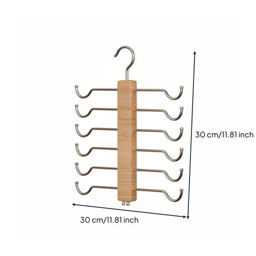 Bra Organizer Hanger Large Capacity Underwear Hanger Wood Sock and Tank Top Organizer for Wardrobe
