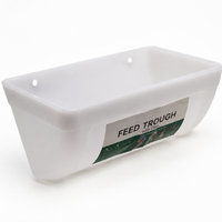 Hanging Chicken Feeder Polymer Trough for Chickens Ducks Geese, Automatic Poultry Feeder for Small Flock