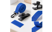 Solar Cover Reel Attachment Kit Pool Cover Strap with Clip Adjustable Fastening Strap Kit Weather-resistant Construction Suitable for Backyard Swimming Pool Maintenance Daily Use