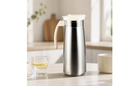 Brushed Metal Stainless Steel Water Pitcher Cold Stainless Steel Water Jug Modern Beverage Pitcher Elegant for Hosts, Servers, Kitchen