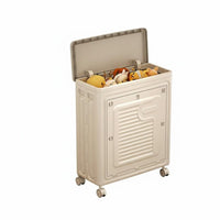 Large Capacity Collapsible Cabinet with Wheels Multi-Functional Rolling Toy Bin Dustproof Household Storage Two-Way Opening for Homeowners, Children, Bedroom, Living Room, Playroom, Nursery