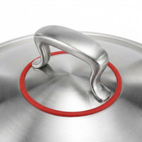 Stainless Steel Wok with Lid, 30cm Induction Deep Frying Pan for Asian Cooking, 18/10 Construction, 3mm Thick
