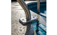 Stainless Steel Pool Ladder with Flange Base Easy to Install 2-Step Pool Ladder Long-Lasting Secure