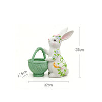 Rabbit Planter Resin Rabbit Flower Pot Long Ears for Courtyard, Porch