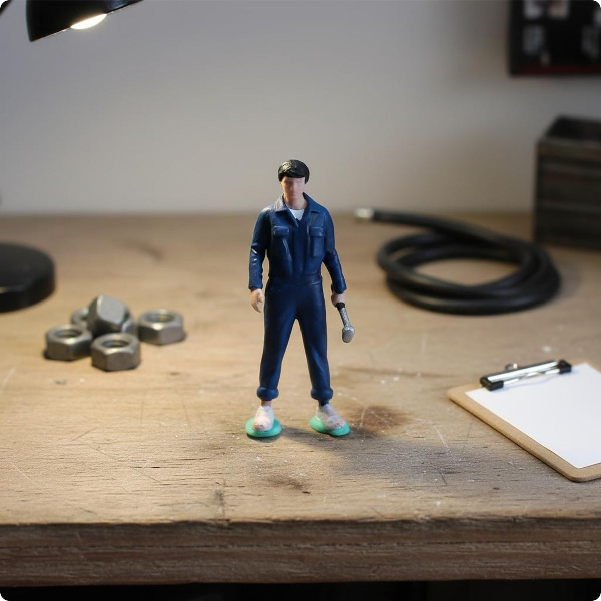 Repair Worker Figurine Realistic Mini Repairman Model Detailed for Sand Table