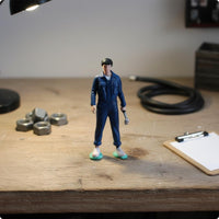 Repair Worker Figurine Realistic Mini Repairman Model Detailed for Sand Table